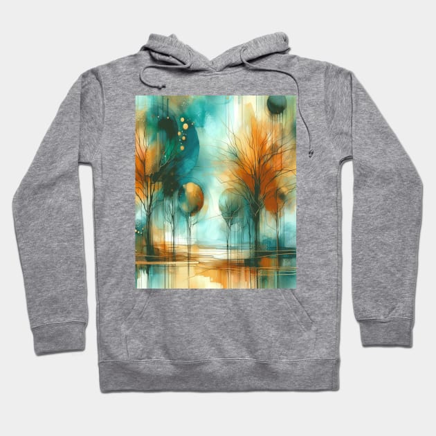 Abstract Watercolor Trees Hoodie by Heartsake